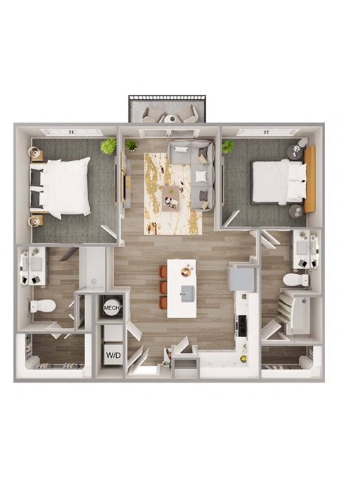Lenox Bayside B2 Floor Plan